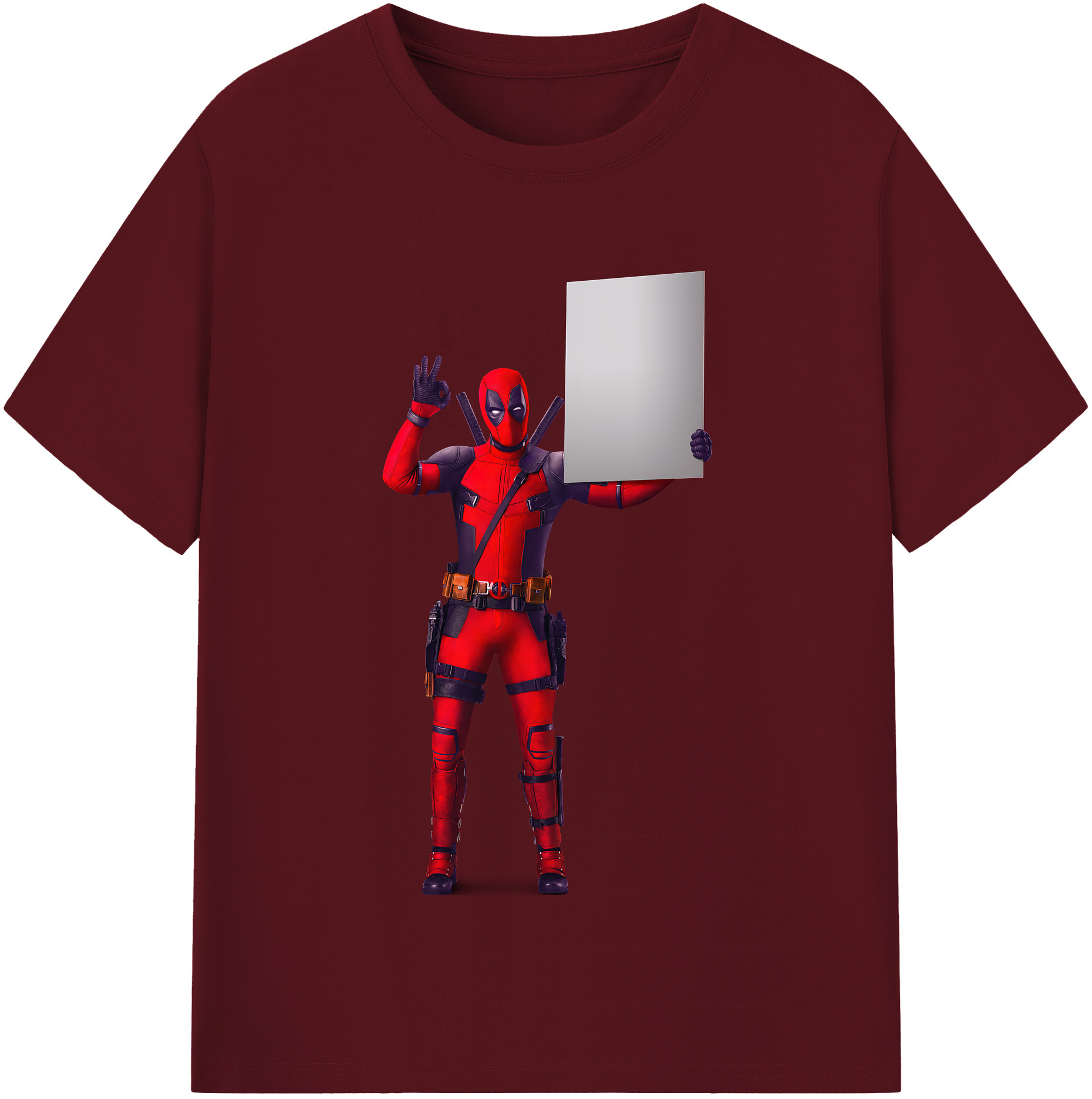 （画像用） Deadpool デッドプール 綿100％半袖Tシャツ（フロントプリント）